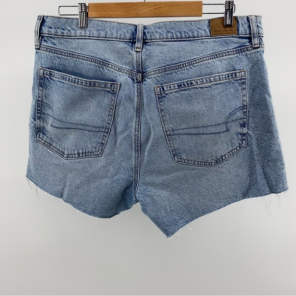 American Eagle Outfitters Light Blue Distressed Jean Shorts - Picture 2 of 4